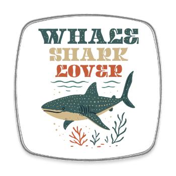 Whale Shark Lover - Viereckiger Kühlschrankmagnet - Weiß - Vorne