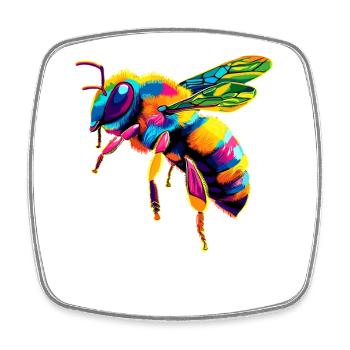 abeilles apiculteur miel apiculteur abeilles abeille mignonne - Magnet carré - blanc - Devant