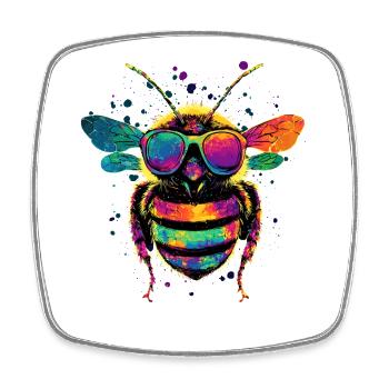 abeilles apiculteur miel apiculteur abeilles abeille mignonne - Magnet carré - blanc - Devant