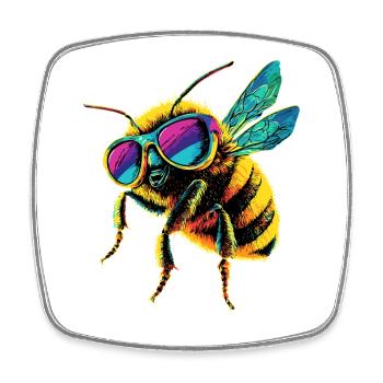abeilles apiculteur miel apiculteur abeilles abeille mignonne - Magnet carré - blanc - Devant