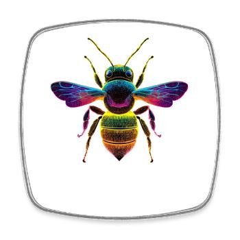 abeilles apiculteur miel apiculteur abeilles abeille mignonne - Magnet carré - blanc - Devant