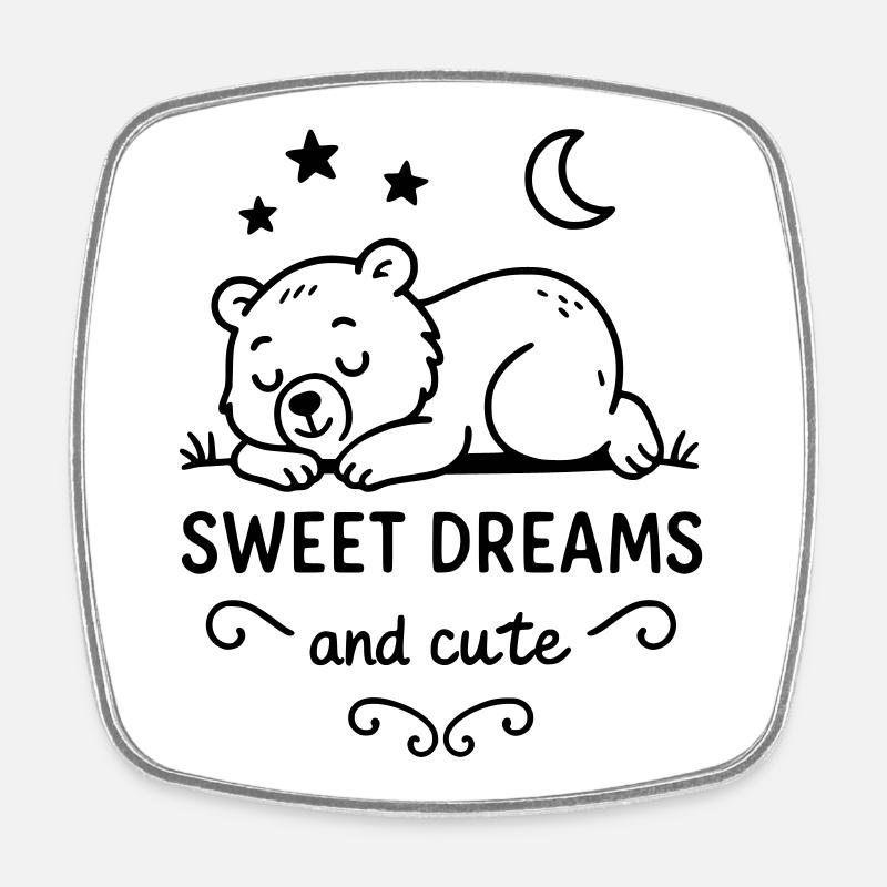 sweetdreams - Viereckiger Kühlschrankmagnet - Weiß