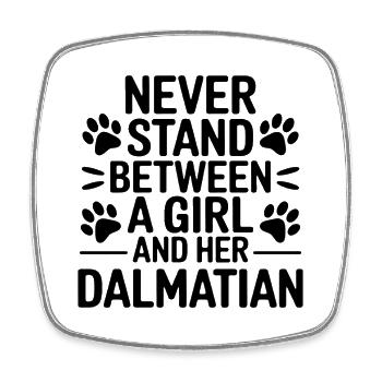 Dalmatian Saying Funny Dalmatian Gift - Square fridge magnet - white - Front