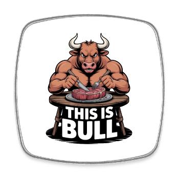 Das ist Bull Meat Edition - Viereckiger Kühlschrankmagnet - Weiß - Vorne