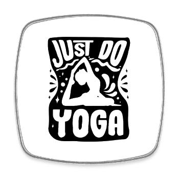Yoga - Viereckiger Kühlschrankmagnet - Weiß - Vorne
