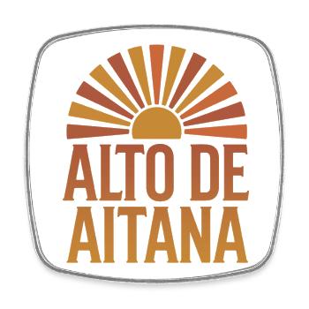 Alto de Aitana Vintage Cycling Art - Square fridge magnet - white - Front