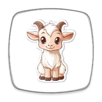 Goat - Square fridge magnet - white - Front