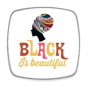 Color and Power: Black Is a Beautiful Art Illustration - Square fridge magnet - white - Front