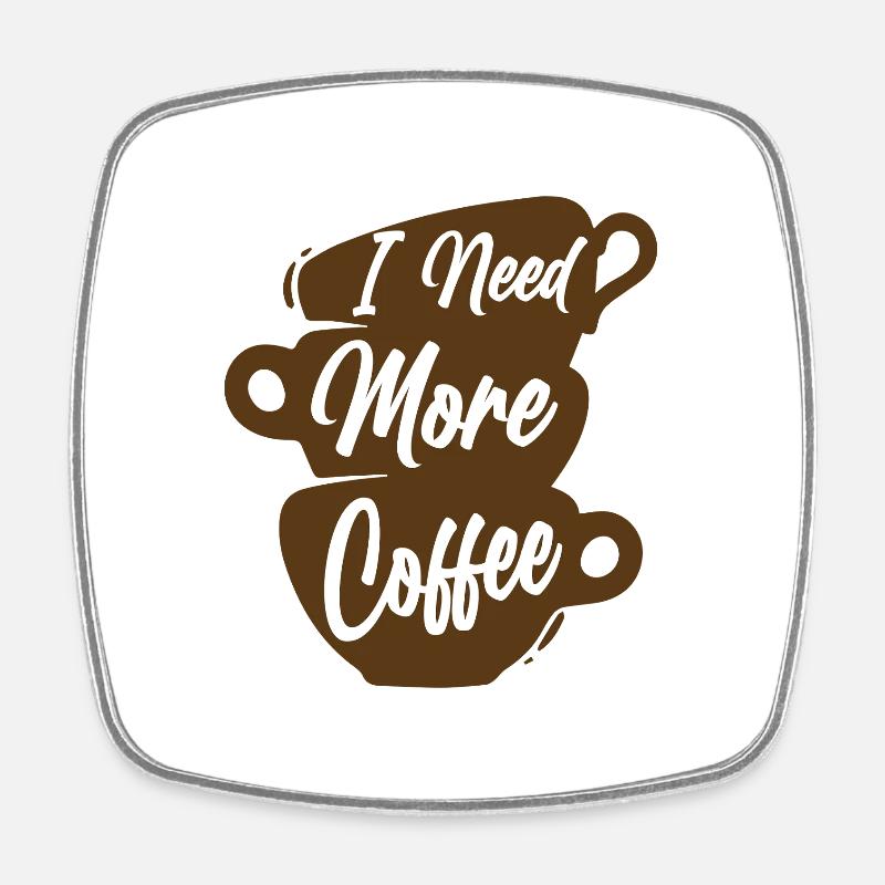 Energetic Coffee Tour-Design - Square fridge magnet - white