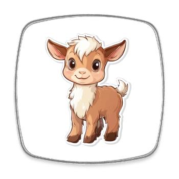 Goat - Square fridge magnet - white - Front
