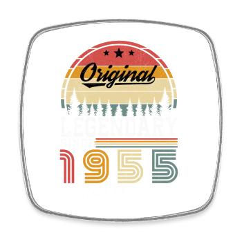 1955 Geburtstag 1955 Jahrgang Geburtstag 1955 - Viereckiger Kühlschrankmagnet - Weiß - Vorne