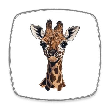 Giraffe - Viereckiger Kühlschrankmagnet - Weiß - Vorne