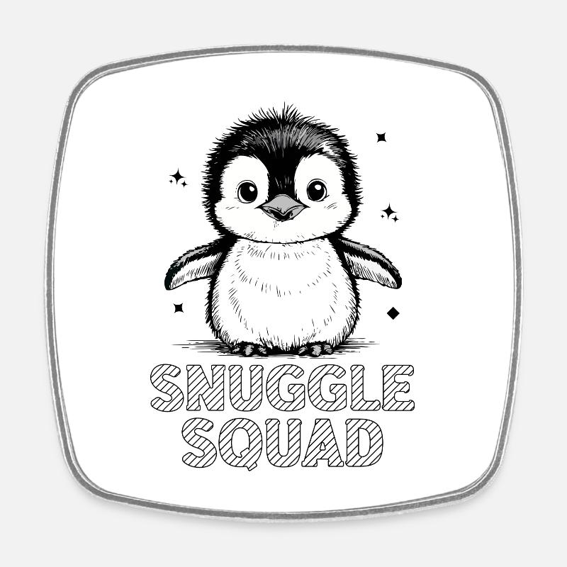 Adorable Penguin Illustration for Apparel - Square fridge magnet - white
