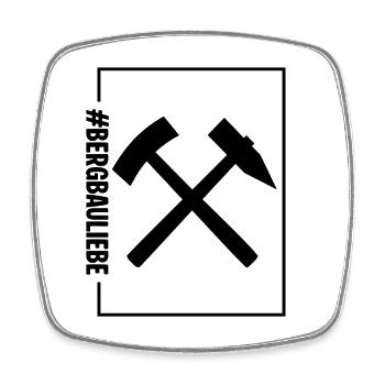 Bergbauliebe - Viereckiger Kühlschrankmagnet - Weiß - Vorne