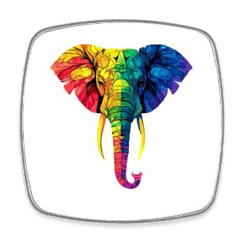 Elefant Rüssel Afrika Safari Wildnis Elefanten - Viereckiger Kühlschrankmagnet - Weiß - Vorne