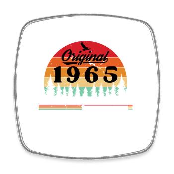 1965 Vintage Born 1965 Vintage Birthday Gift - Square fridge magnet - white - Front