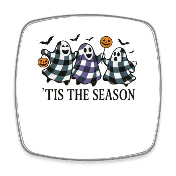 Halloween Gespenster Kürbis Design - Viereckiger Kühlschrankmagnet - Weiß - Vorne