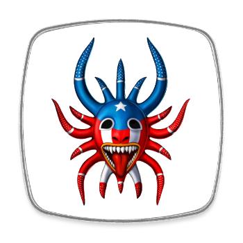 Puerto Rico Vejigante - Square fridge magnet - white - Front