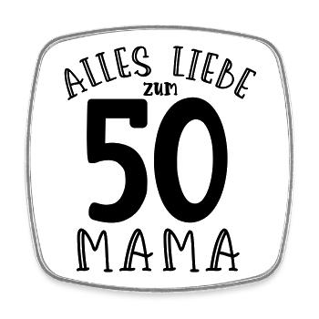 Joyeux 50e anniversaire maman - Magnet carré - blanc - Devant
