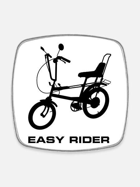 Chopper Design. - Square fridge magnet - white