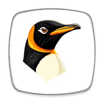 Pinguin Kaiserpinguin Zwergpinguin Süße Pinguine - Viereckiger Kühlschrankmagnet - Weiß - Vorne