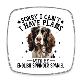 Elegantes Springer Spaniel Portrait Design - Viereckiger Kühlschrankmagnet - Weiß - Vorne