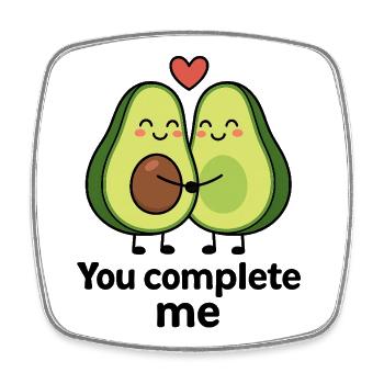 Avo Love Motivation Gift - Square fridge magnet - white - Front