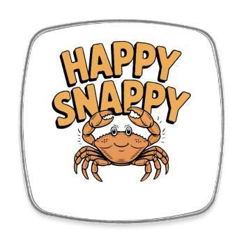 Crabe fantaisiste avec texte vif et heureux - Magnet carré - blanc - Devant