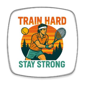 Tennis Sports Ball Sports Training Motivation Retro - Square fridge magnet - white - Front