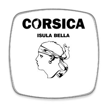 Corsica Isula Bella Corse Pirate France - Magnet carré - blanc - Devant