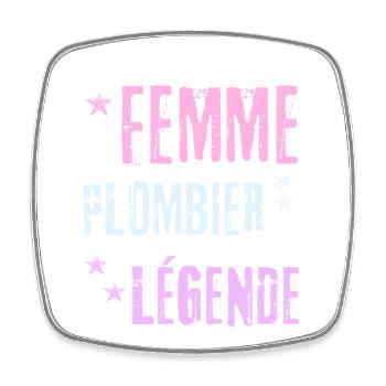 Legendary Plumber Woman - Square fridge magnet - white - Front