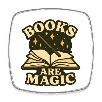 Illustration de sorts de livre magique - Magnet carré - blanc - Devant