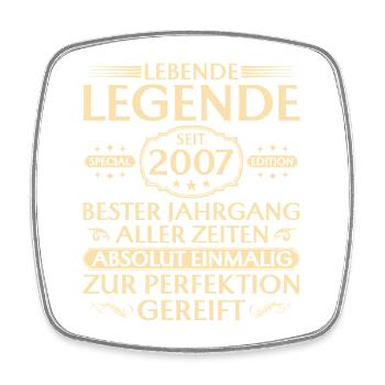 18e anniversaire - Légende vivante depuis 2007 - Magnet carré - blanc - Devant