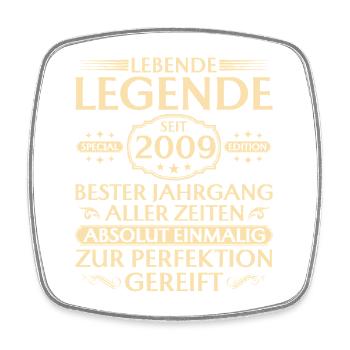 16e anniversaire - Légende vivante depuis 2009 - Magnet carré - blanc - Devant