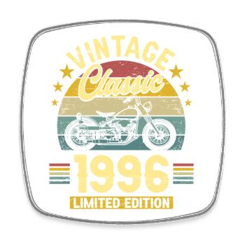 1996 Motard 30 Ans Anniversaire Homme - Magnet carré - blanc - Devant