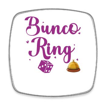 Funny Dice Game Night Gift Bunco Player - Square fridge magnet - white - Front