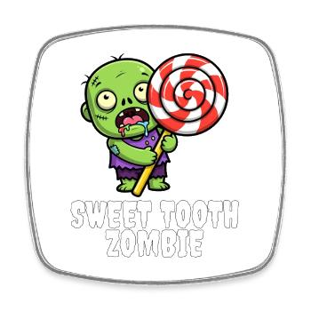 SWEET TOOTH ZOMBIE - ZOMBIE HALLOWEEN - Square fridge magnet - white - Front