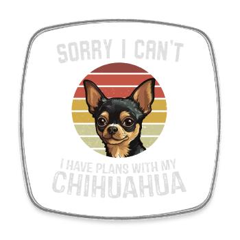 Chihuahua avec T-Shirt à Slogan Spirituel - Magnet carré - blanc - Devant