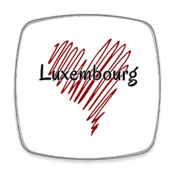 Ich liebe Luxemburg, Luxemburger Stolz - Viereckiger Kühlschrankmagnet - Weiß - Vorne