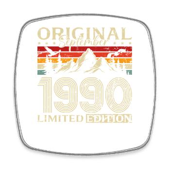 35ème Anniversaire Millésime Septembre Millésime 1990 - Magnet carré - blanc - Devant