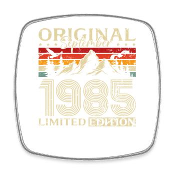 40th Birthday Vintage September Vintage 1985 - Square fridge magnet - white - Front