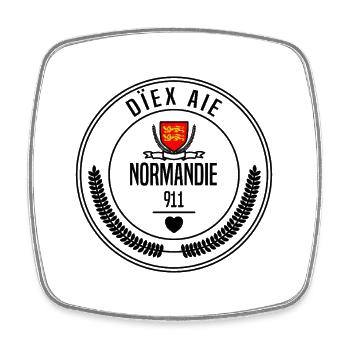 Diex Aie Symbol of Historic Normandy - Square fridge magnet - white - Front