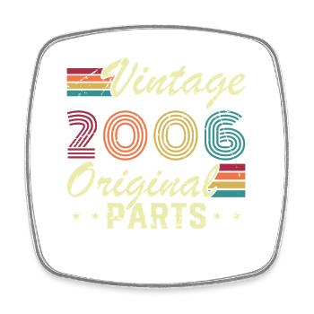 20 Years 2006 Vintage Retro Anniversary - Square fridge magnet - white - Front