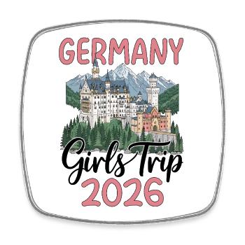 Neuschwanstein Castle Germany Girls Trip 2026 - Viereckiger Kühlschrankmagnet - Weiß - Vorne