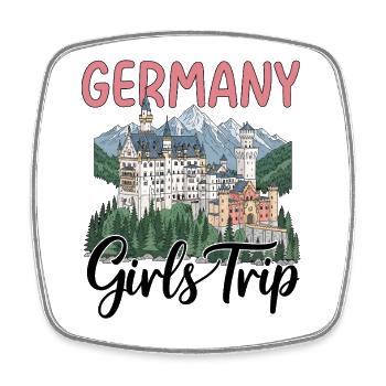 Neuschwanstein Castle Germany Girls Trip - Viereckiger Kühlschrankmagnet - Weiß - Vorne