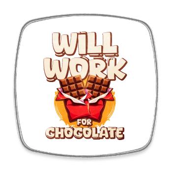 Fonctionnera pour l’illustration de chocolat - Magnet carré - blanc - Devant
