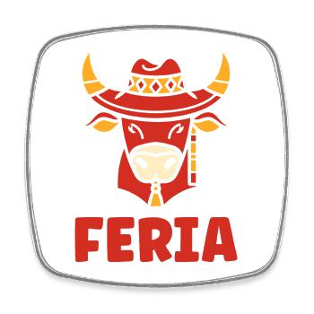 Oxhead Feria Azulejos - Square fridge magnet - white - Front