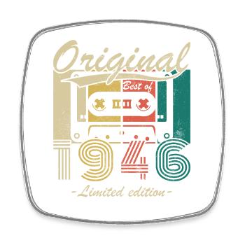 80 Years 1946 Vintage Retro Anniversary - Square fridge magnet - white - Front