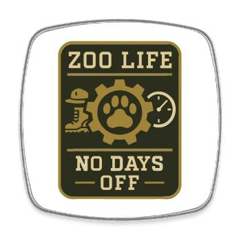 Zookeeper Animal Care Worker Zoo Angestellter - Viereckiger Kühlschrankmagnet - Weiß - Vorne