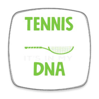 Joueur de tennis, c’est dans mon ADN - Magnet carré - blanc - Devant